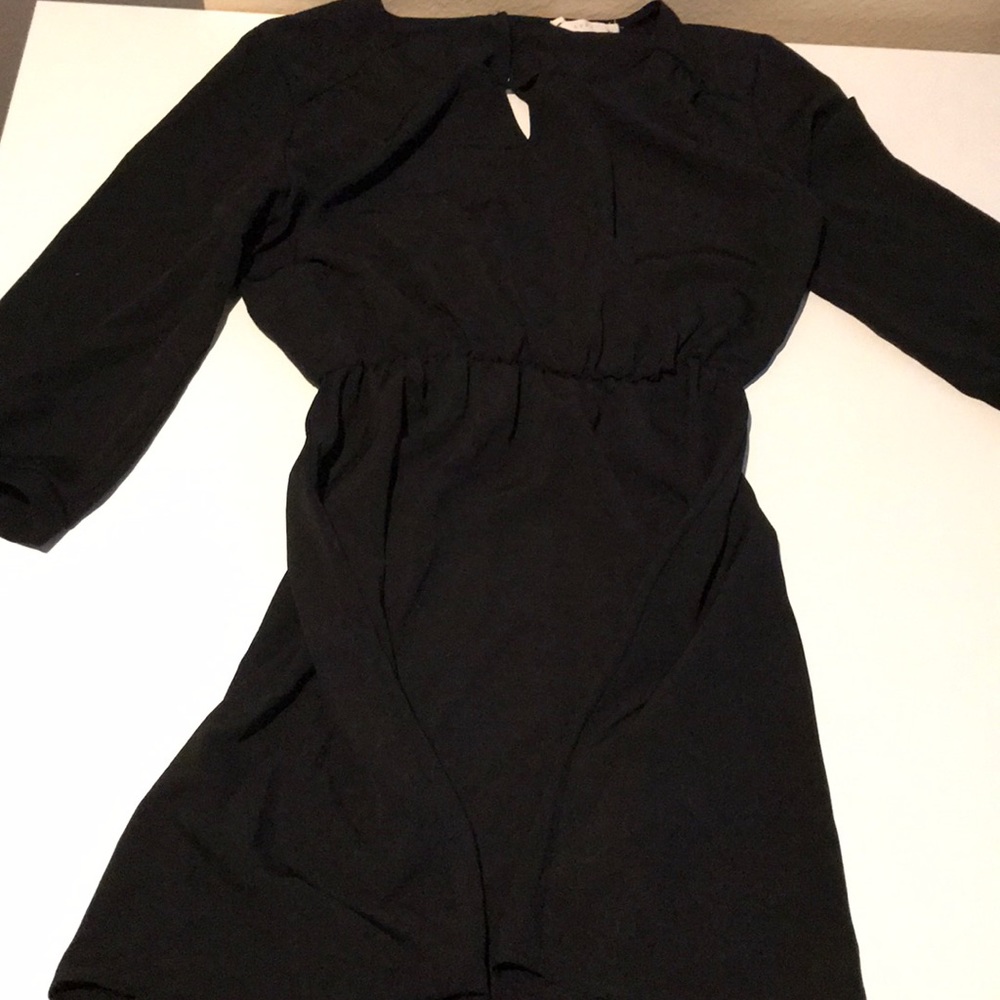 Lush black mid-sleeve dress Size S